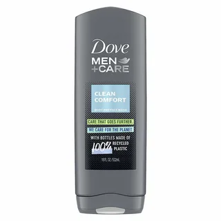 Dove Men+Care Body and Face Wash Clean Comfort 4 Count for Healthier and Stronger Skin Effectively Washes Away Bacteria While Nourishing Your Skin, 18 oz